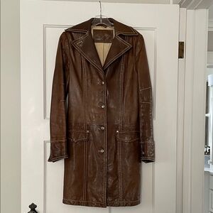 True Religion Brown Leather Jacket